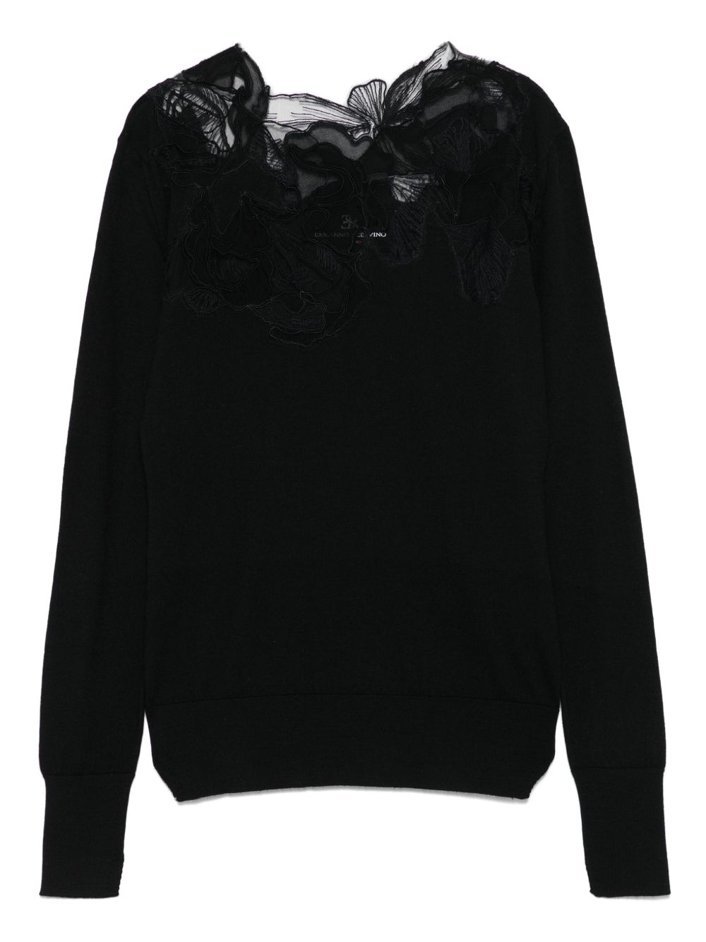 Ermanno Scervino Lace Wool Sweater - Black