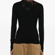 Ermanno Scervino Lace Wool Sweater - Black