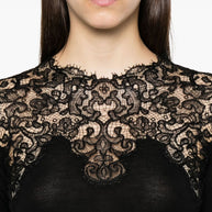 Ermanno Scervino Lace Wool Sweater - Black
