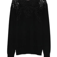 Ermanno Scervino Lace Wool Sweater - Black