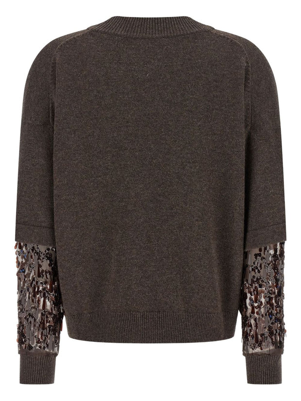 Brunello Cucinelli Cashmere V-necked Sweater - Brown