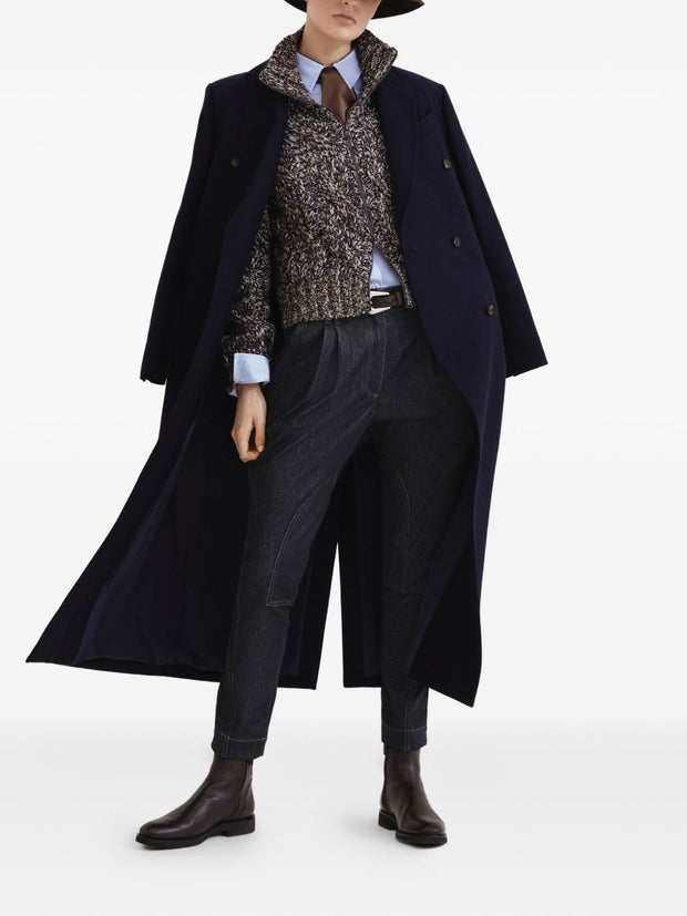 Brunello Cucinelli Wool Zipped Cardigan - Blue