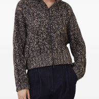 Brunello Cucinelli Wool Zipped Cardigan - Blue