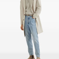 Brunello Cucinelli Cashmere Turtle Neck Jumper - White