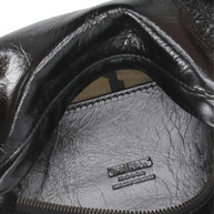 Uma Wang Small Wide Strap Leather Shoulder Bag - Black
