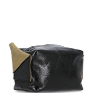 Uma Wang Small Wide Strap Leather Shoulder Bag - Black