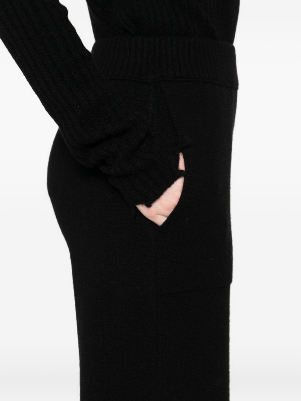 Uma Wang Cashmere Straight Leg Trousers - Black