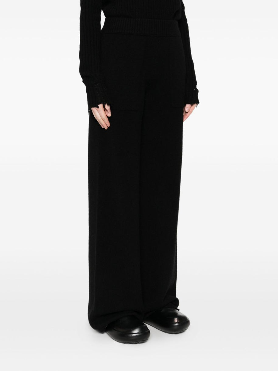 Uma Wang Cashmere Straight Leg Trousers - Black