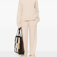 Uma Wang  Cashmere Crewneck Jumper  - Beige