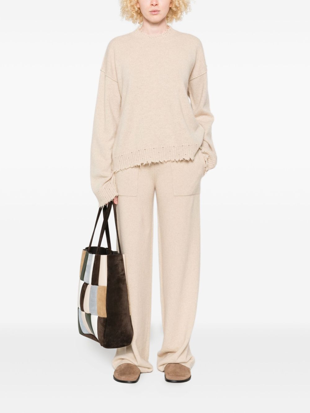 Uma Wang  Cashmere Crewneck Jumper  - Beige