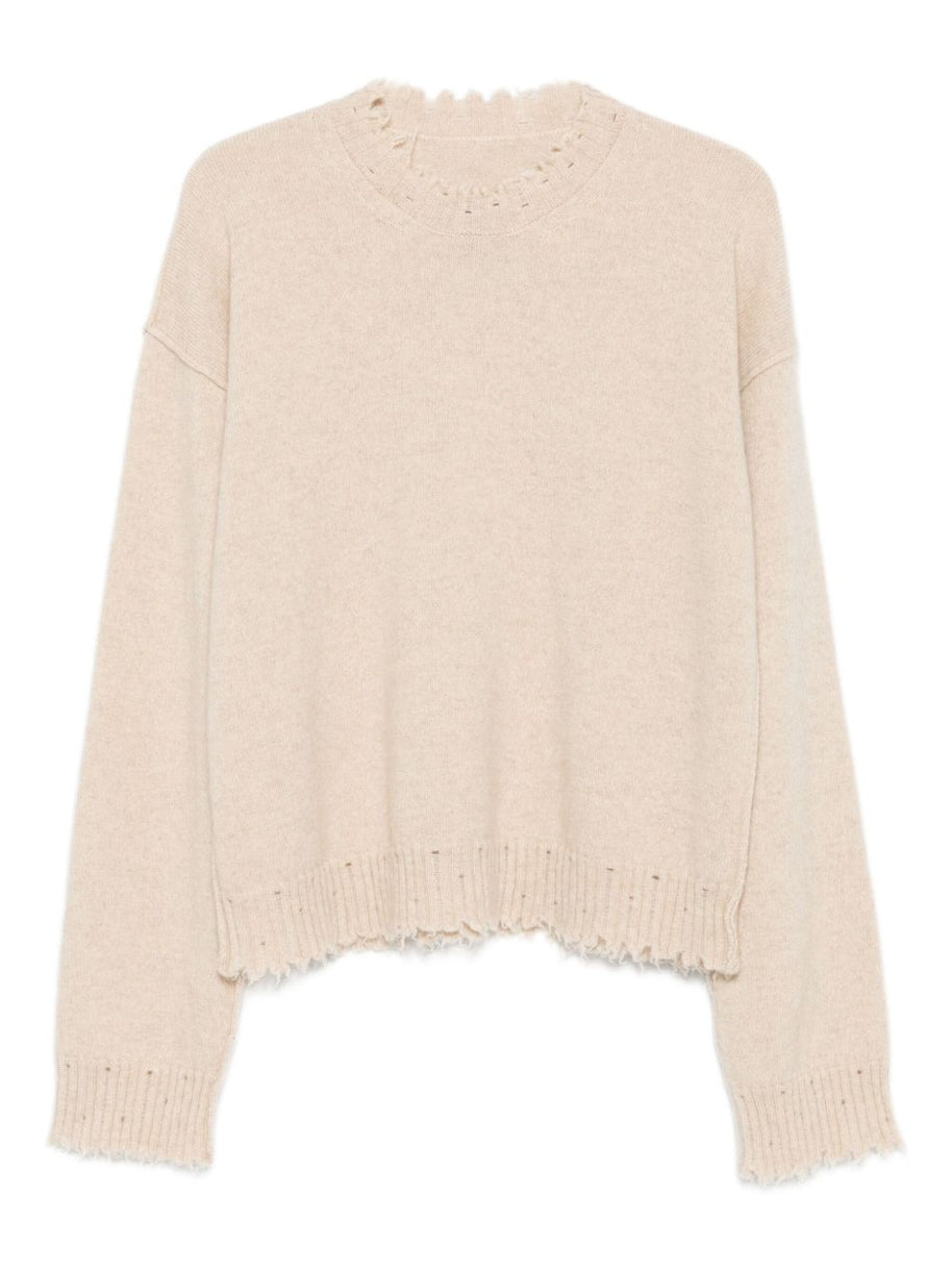 Uma Wang  Cashmere Crewneck Jumper  - Beige