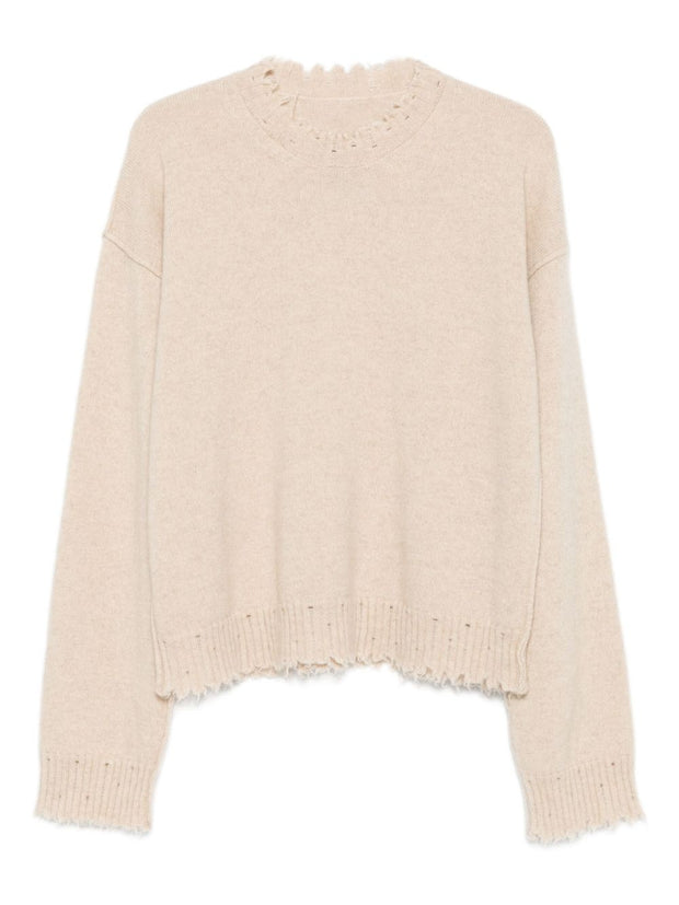 Uma Wang  Cashmere Crewneck Jumper  - Beige