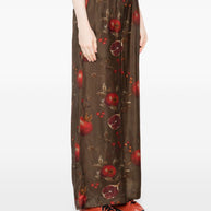 Uma Wang Printed Wide-leg Trousers - Brown