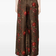 Uma Wang Printed Wide-leg Trousers - Brown