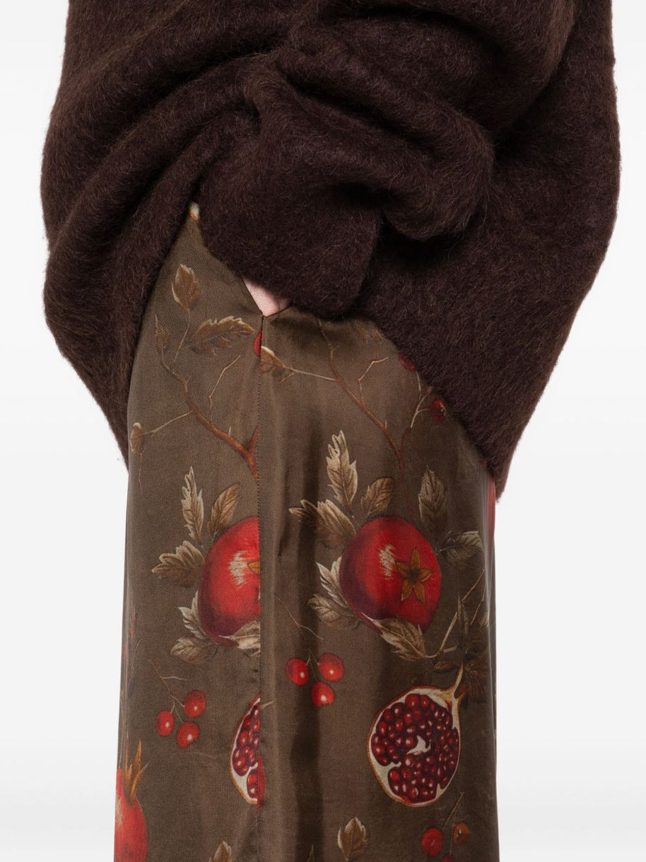 Uma Wang Printed Wide-leg Trousers - Brown