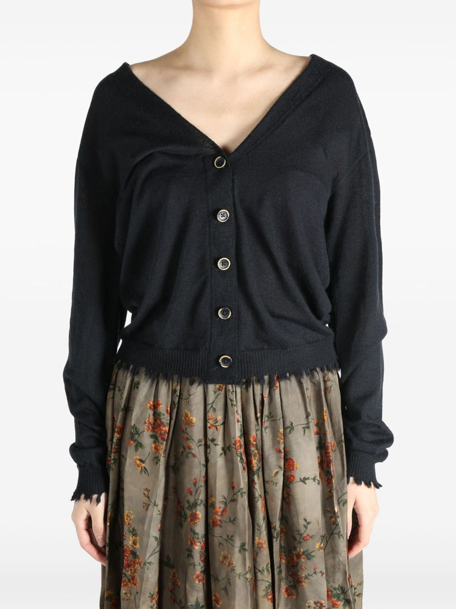 Uma Wang Cashmere Oversized Cardigan - Black