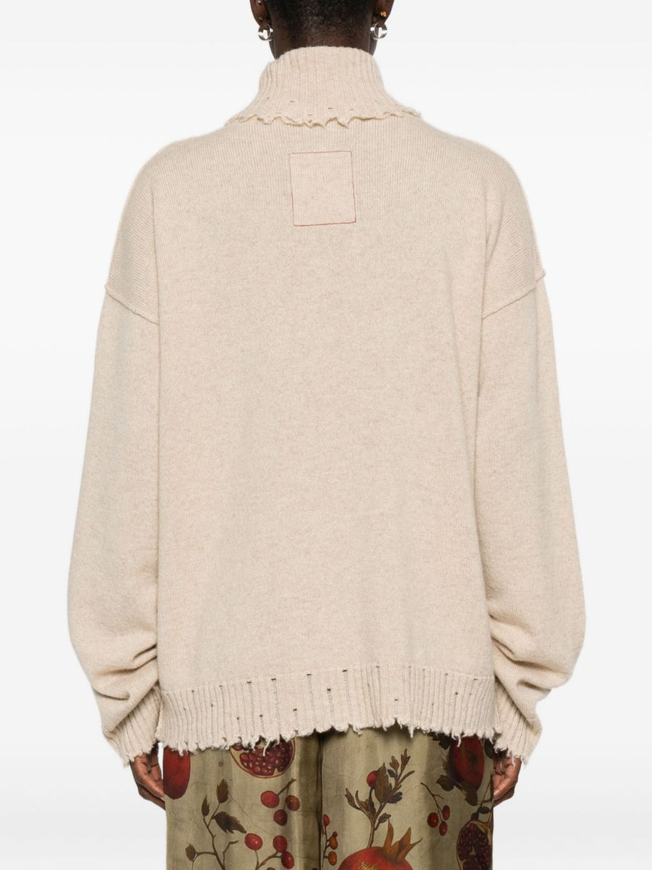 Uma Wang Cashmere Turtle-neck Jumper - Beige