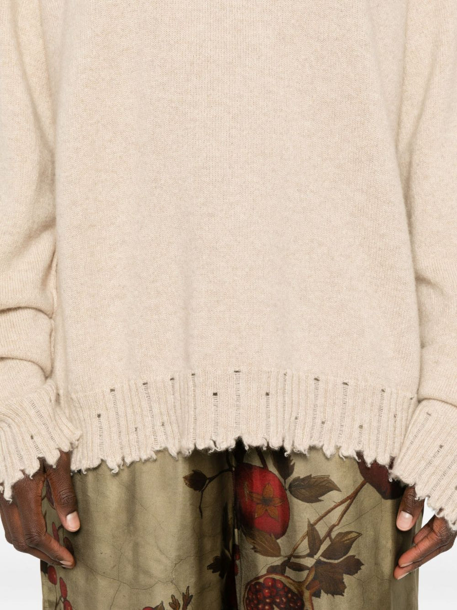 Uma Wang Cashmere Turtle-neck Jumper - Beige