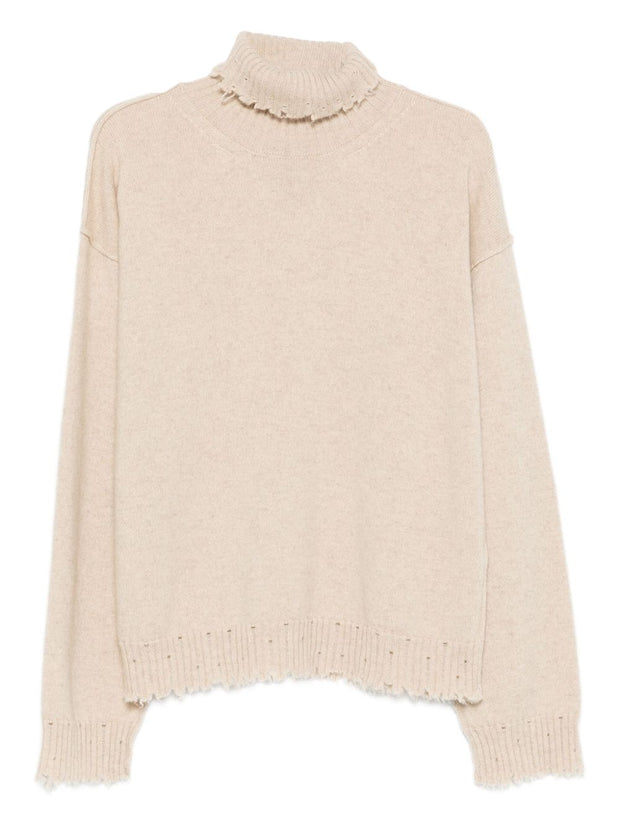 Uma Wang Cashmere Turtle-neck Jumper - Beige