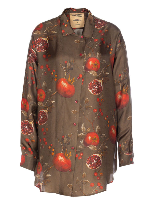 Uma Wang Printed Shirt Brown