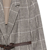 Brunello Cucinelli Check Belted Blazer