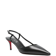 Christian Louboutin Miss Z Leather Slingback Pumps - Black