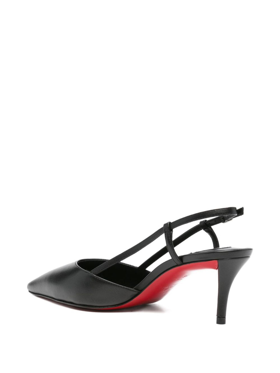Christian Louboutin Miss Z Leather Slingback Pumps - Black