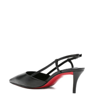 Christian Louboutin Miss Z Leather Slingback Pumps - Black