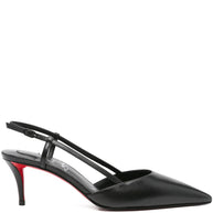 Christian Louboutin Miss Z Leather Slingback Pumps - Black