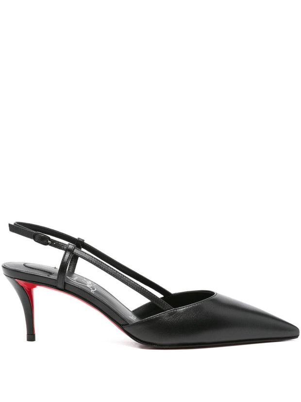 Christian Louboutin Miss Z Leather Slingback Pumps - Black