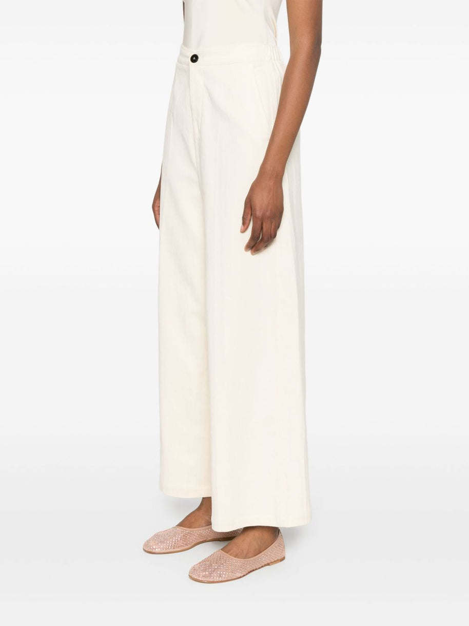 Forte Forte Cotton High-waisted Trousers - Beige