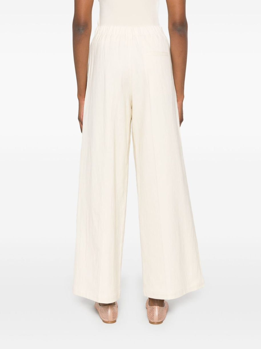 Forte Forte Cotton High-waisted Trousers - Beige