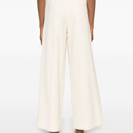 Forte Forte Cotton High-waisted Trousers - Beige