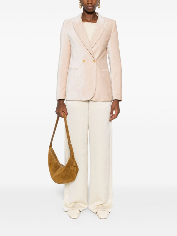 Forte Forte Velvet Double-breasted Jacket - Beige