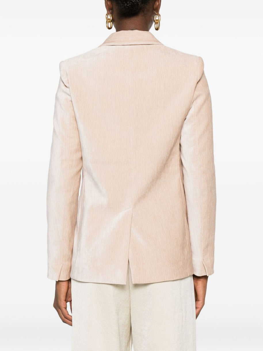 Forte Forte Velvet Double-breasted Jacket - Beige