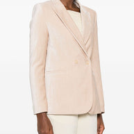 Forte Forte Velvet Double-breasted Jacket - Beige