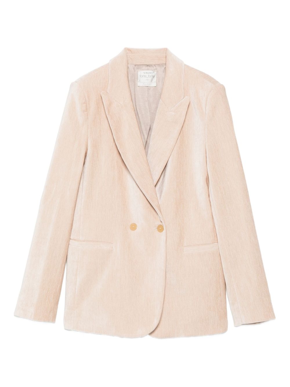 Forte Forte Velvet Double-breasted Jacket - Beige