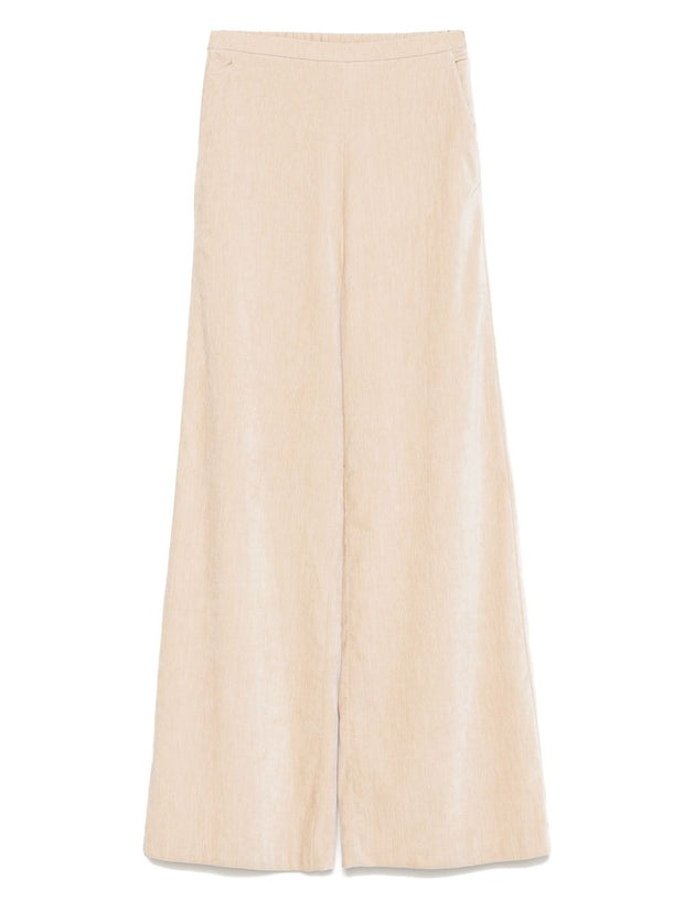 Forte Forte Velvet High-waisted Trousers - Beige