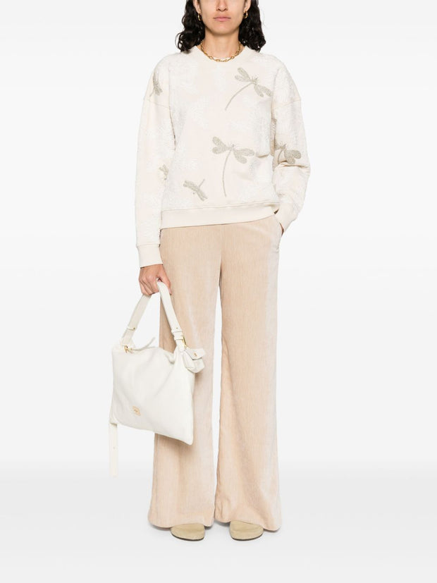 Forte Forte Velvet High-waisted Trousers - Beige