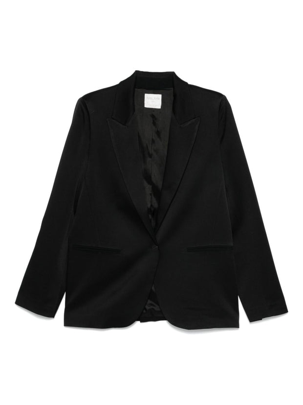 Forte Forte Satin Single-breasted Jacket Black