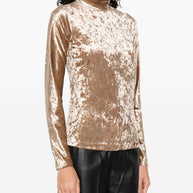 Forte Forte Velvet Turtle-neck Top - Beige