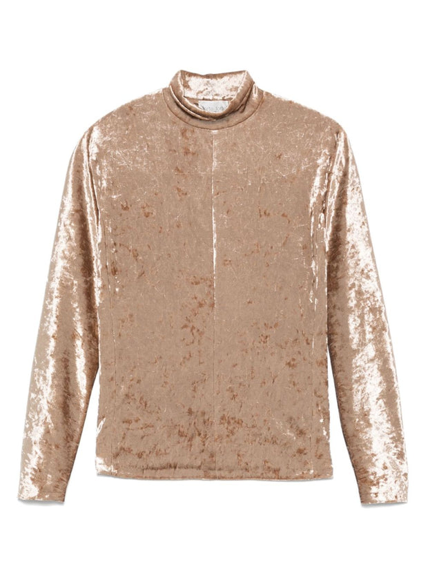Forte Forte Velvet Turtle-neck Top - Beige