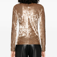 Forte Forte Velvet Turtle-neck Top - Beige