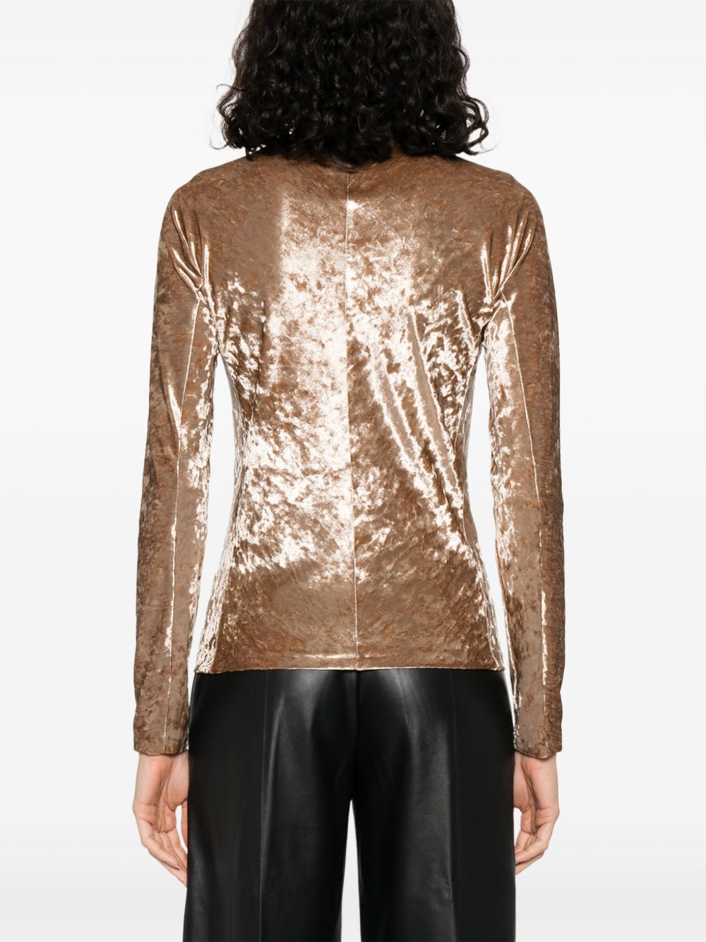 Forte Forte Velvet Turtle-neck Top - Beige