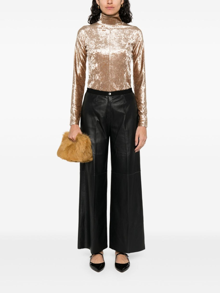 Forte Forte Velvet Turtle-neck Top - Beige