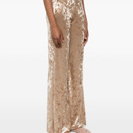 Forte Forte Velvet High-waisted Trousers - Beige