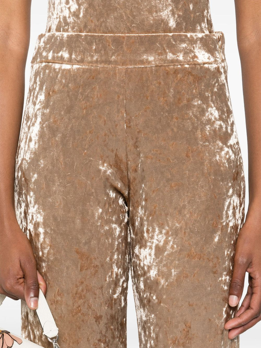 Forte Forte Velvet High-waisted Trousers - Beige