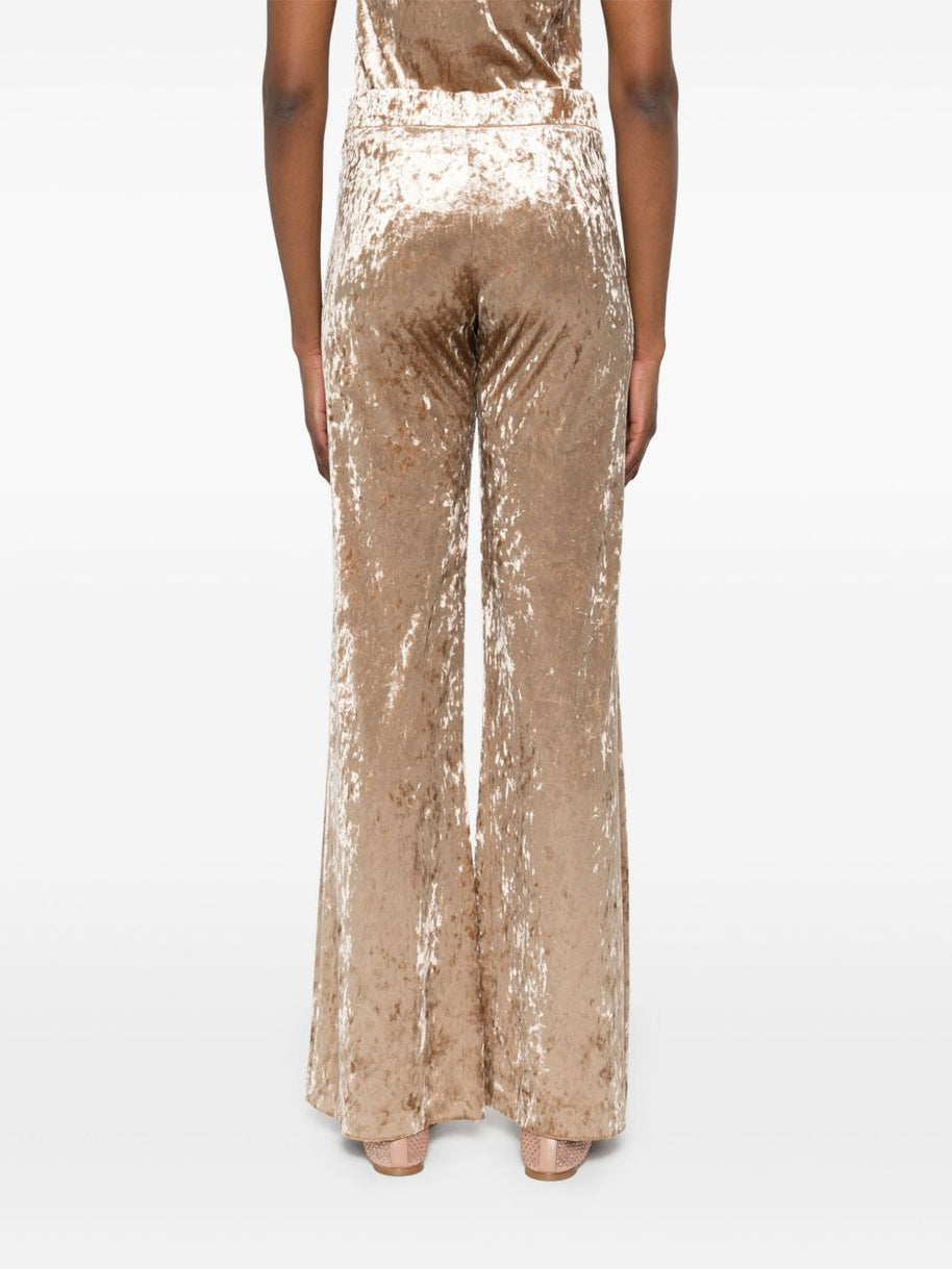 Forte Forte Velvet High-waisted Trousers - Beige
