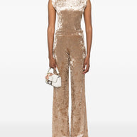 Forte Forte Velvet High-waisted Trousers - Beige