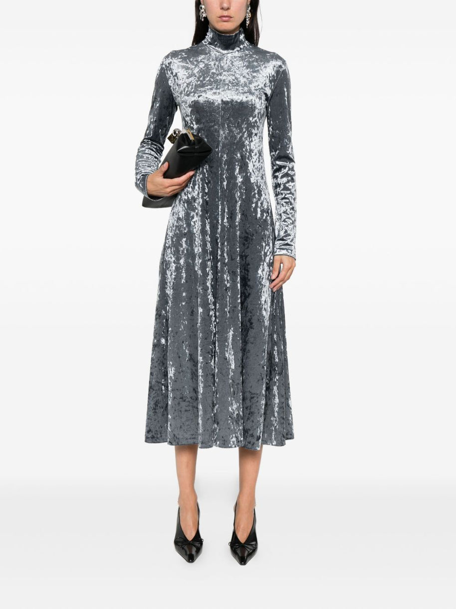 Forte Forte Velvet Long Dress - Grey